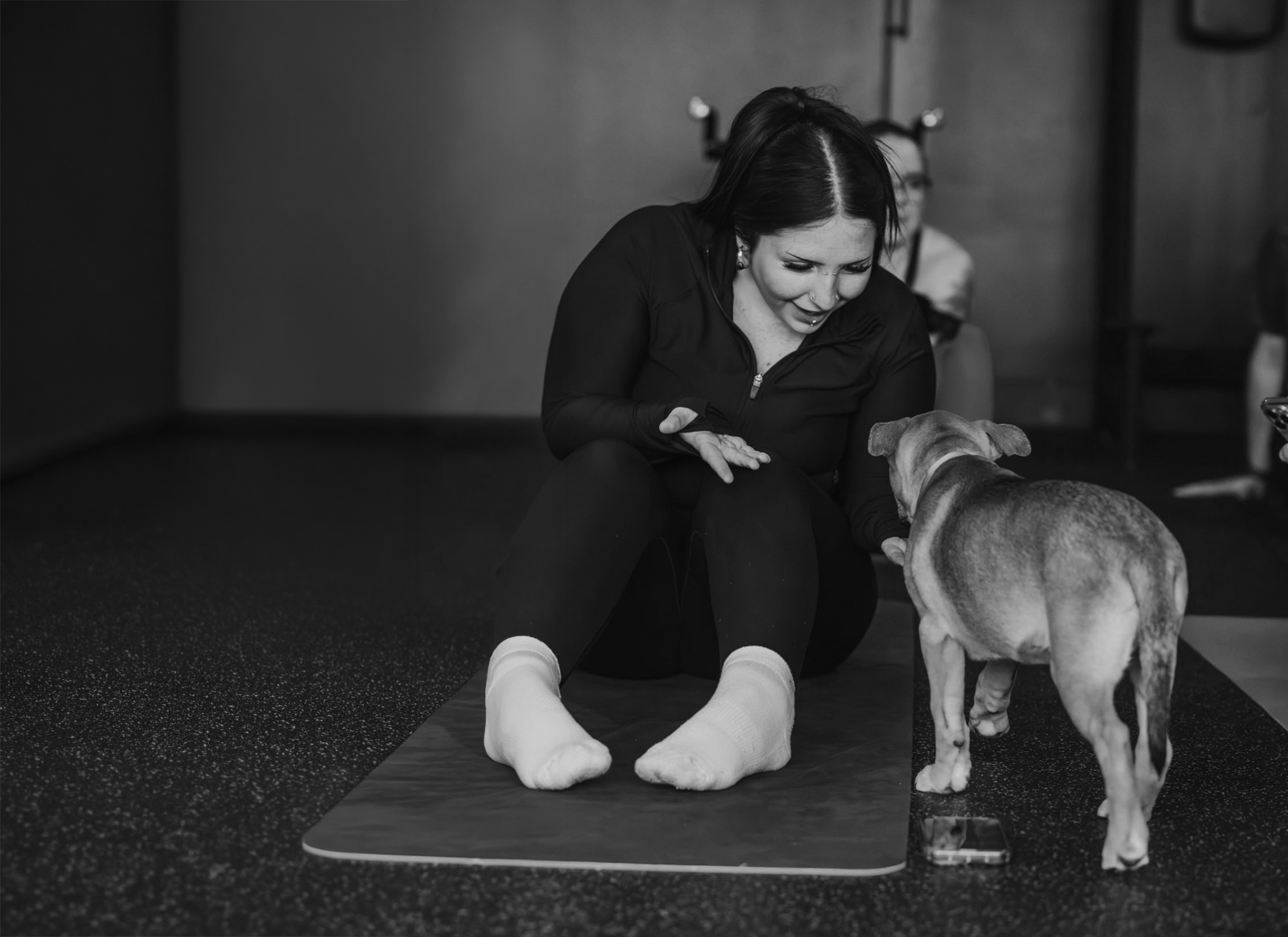 Hailea doing puppy yoga